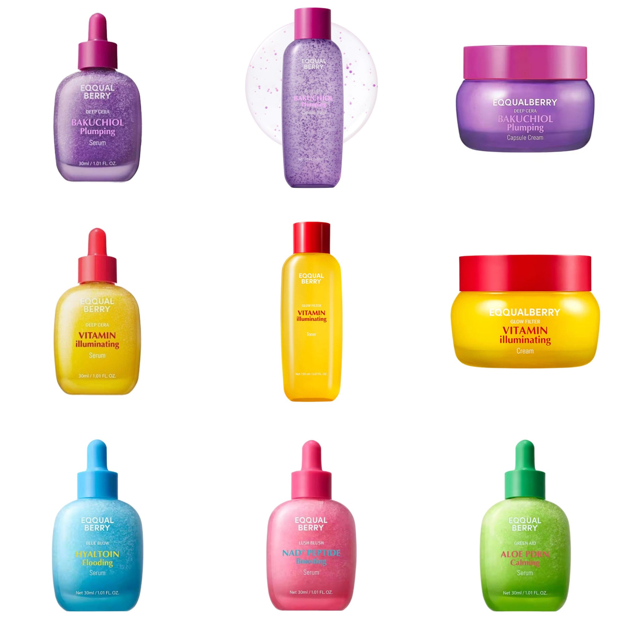Skincare Vitamin C - EQQUALBERRY BAKUCHIOL Dolgunlaştırıcı Serum 5,000 PPM