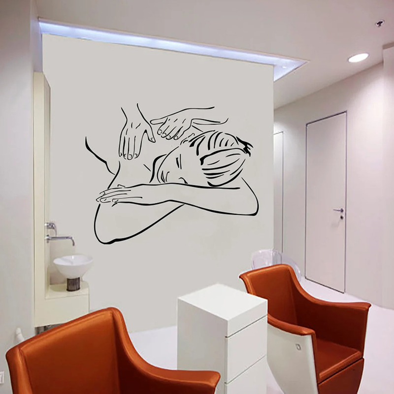 Skincare Quote - Spa Salonu Masaj Duvar Çıkartmaları Yüz