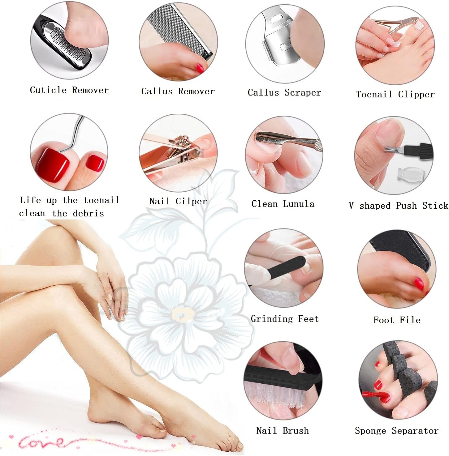 Pedikür Seti 8/10/15/23'ü 1 Ar - Skincare Ingredients Checker incelemesi ve fiyatı